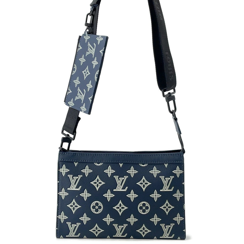 Louis Vuitton Shoulder Bag Monogram Shadow Black Gaston Wearable Wallet